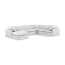 Meridian Indulge Cream Vegan Leather Modular Sectional IMAGE 1