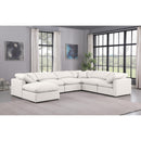 Meridian Indulge Cream Vegan Leather Modular Sectional IMAGE 2