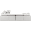 Meridian Indulge Cream Vegan Leather Modular Sectional IMAGE 3