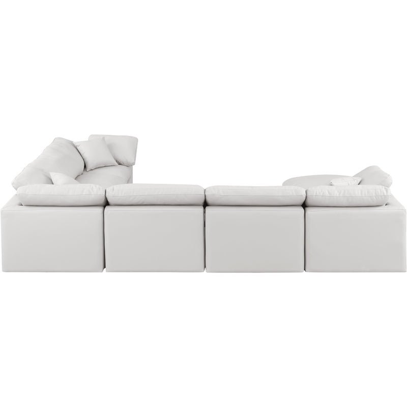 Meridian Indulge Cream Vegan Leather Modular Sectional IMAGE 3