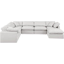 Meridian Indulge Cream Vegan Leather Modular Sectional IMAGE 4