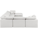 Meridian Indulge Cream Vegan Leather Modular Sectional IMAGE 5