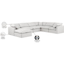 Meridian Indulge Cream Vegan Leather Modular Sectional IMAGE 9