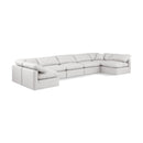 Meridian Indulge Cream Vegan Leather Modular Sectional IMAGE 1