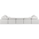 Meridian Indulge Cream Vegan Leather Modular Sectional IMAGE 3