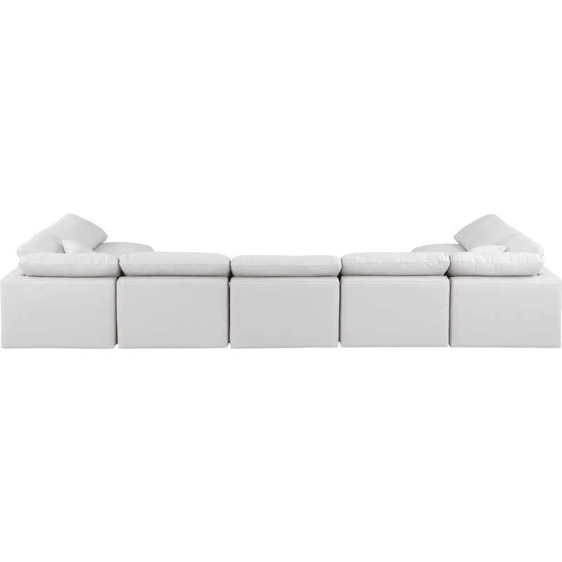 Meridian Indulge Cream Vegan Leather Modular Sectional IMAGE 3