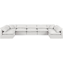 Meridian Indulge Cream Vegan Leather Modular Sectional IMAGE 4