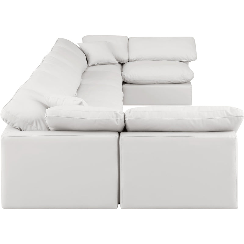 Meridian Indulge Cream Vegan Leather Modular Sectional IMAGE 5