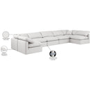 Meridian Indulge Cream Vegan Leather Modular Sectional IMAGE 8