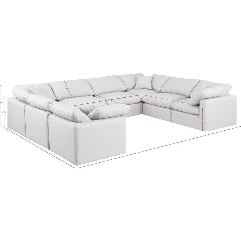 Meridian Indulge Cream Vegan Leather Modular Sectional IMAGE 10