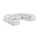 Meridian Indulge Cream Vegan Leather Modular Sectional IMAGE 1