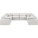 Meridian Indulge Cream Vegan Leather Modular Sectional IMAGE 4