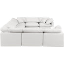 Meridian Indulge Cream Vegan Leather Modular Sectional IMAGE 5