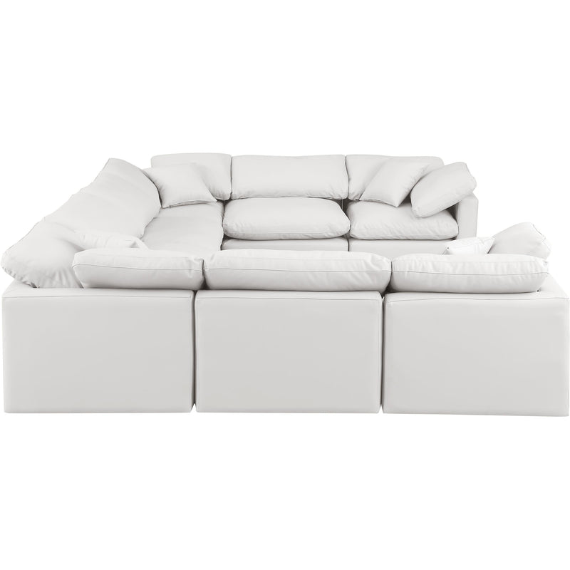 Meridian Indulge Cream Vegan Leather Modular Sectional IMAGE 5