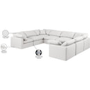 Meridian Indulge Cream Vegan Leather Modular Sectional IMAGE 9