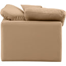 Meridian Indulge Tan Vegan Leather Corner Chair IMAGE 5