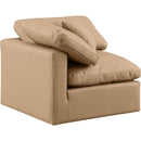 Meridian Indulge Tan Vegan Leather Corner Chair IMAGE 6