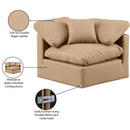 Meridian Indulge Tan Vegan Leather Corner Chair IMAGE 8