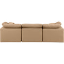 Meridian Indulge Tan Vegan Leather Modular Sofa IMAGE 3