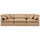 Meridian Indulge Tan Vegan Leather Modular Sofa IMAGE 4