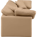 Meridian Indulge Tan Vegan Leather Modular Sofa IMAGE 5