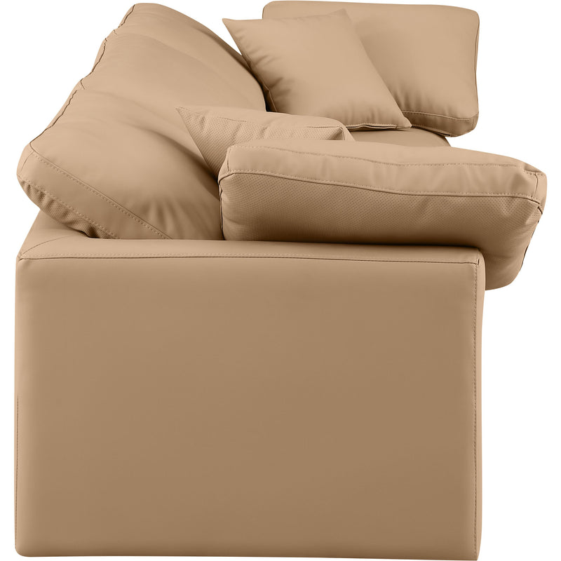 Meridian Indulge Tan Vegan Leather Modular Sofa IMAGE 5