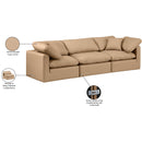Meridian Indulge Tan Vegan Leather Modular Sofa IMAGE 8