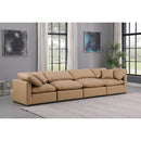 Meridian Indulge Tan Vegan Leather Modular Sofa IMAGE 2