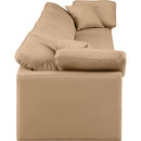 Meridian Indulge Tan Vegan Leather Modular Sofa IMAGE 5
