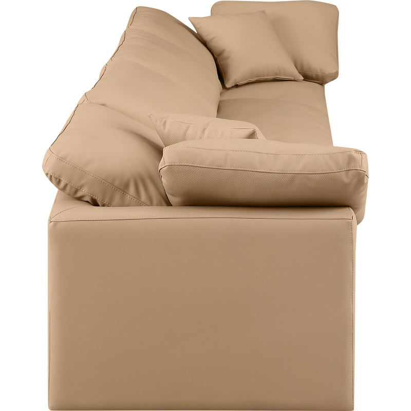 Meridian Indulge Tan Vegan Leather Modular Sofa IMAGE 5