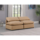 Meridian Indulge Tan Vegan Leather Modular Sofa IMAGE 2