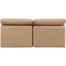 Meridian Indulge Tan Vegan Leather Modular Sofa IMAGE 3