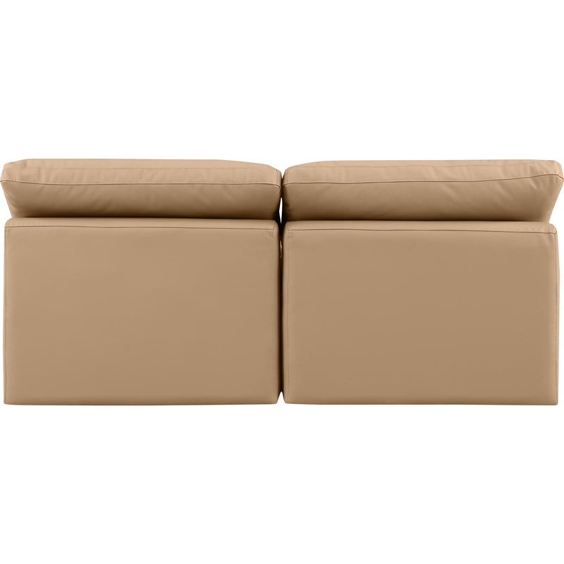 Meridian Indulge Tan Vegan Leather Modular Sofa IMAGE 3