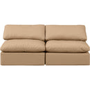 Meridian Indulge Tan Vegan Leather Modular Sofa IMAGE 4