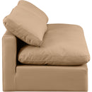 Meridian Indulge Tan Vegan Leather Modular Sofa IMAGE 5