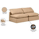 Meridian Indulge Tan Vegan Leather Modular Sofa IMAGE 7
