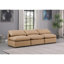 Meridian Indulge Tan Vegan Leather Modular Sofa IMAGE 2