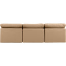 Meridian Indulge Tan Vegan Leather Modular Sofa IMAGE 3