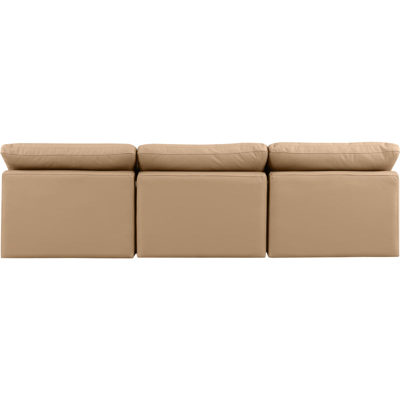Meridian Indulge Tan Vegan Leather Modular Sofa IMAGE 3