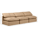 Meridian Indulge Tan Vegan Leather Modular Sofa IMAGE 8