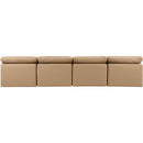 Meridian Indulge Tan Vegan Leather Modular Sofa IMAGE 3