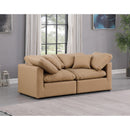Meridian Indulge Tan Vegan Leather Modular Sofa IMAGE 2