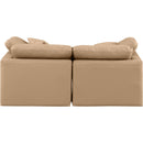 Meridian Indulge Tan Vegan Leather Modular Sofa IMAGE 3