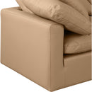 Meridian Indulge Tan Vegan Leather Modular Sofa IMAGE 6