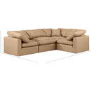 Meridian Indulge Tan Vegan Leather Modular Sectional IMAGE 10