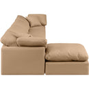 Meridian Indulge Tan Vegan Leather Modular Sectional IMAGE 5