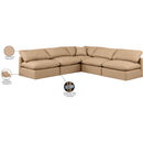 Meridian Indulge Tan Vegan Leather Modular Sectional IMAGE 8