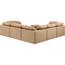 Meridian Indulge Tan Vegan Leather Modular Sectional IMAGE 3