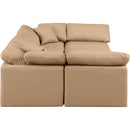 Meridian Indulge Tan Vegan Leather Modular Sectional IMAGE 5