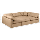 Meridian Indulge Tan Vegan Leather Modular Sectional IMAGE 9